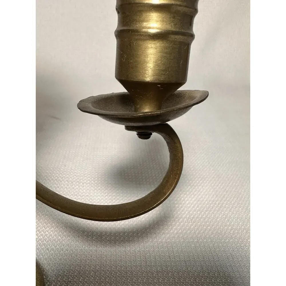 Solid Brass Candle Holder 5 Arm Vintage